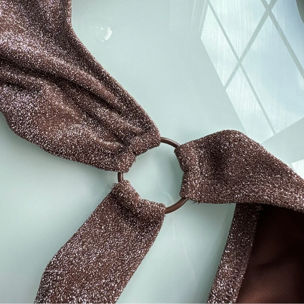 NWT Skims Glitter Monokini - Cocoa Brown - M - Picture 6 of 8